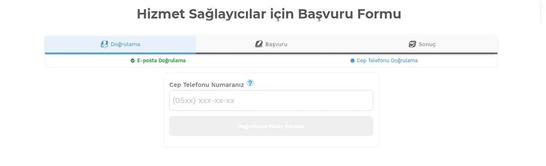 iys kaydında cep telefonu numarasını doğrulama