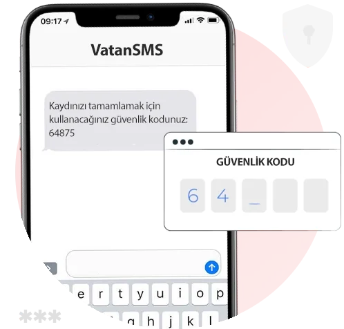 OTP SMS'i temsilen konulmuş illustrasyon.