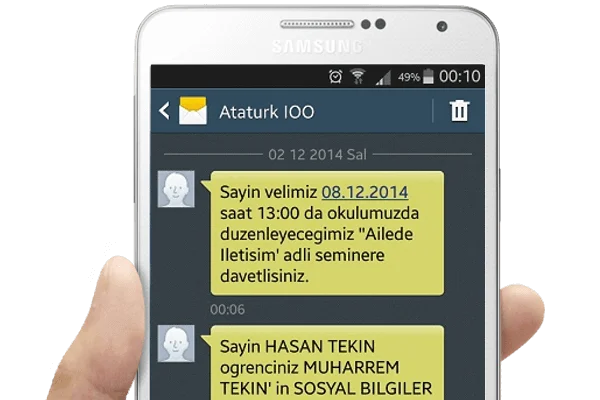 okul toplu sms